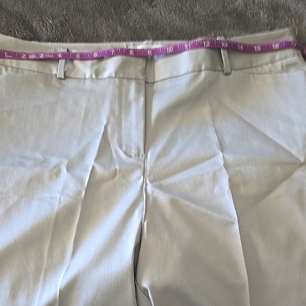 Liz Claiborne Emma Cotton Gray Sateen Womens Mid Rise Slim Fit Ankle Pant - Picture 6 of 8